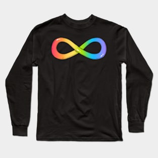 Rainbow Infinity Symbol For Autism Long Sleeve T-Shirt